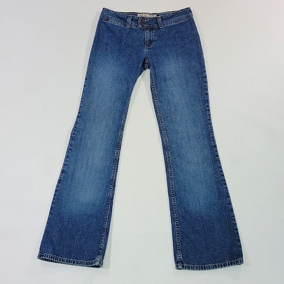 AMERICAN EAGLE ♡ Sweet Vintage Denim Slit Back Pockets Blue Jeans Size 2 Reg - Picture 3 of 15